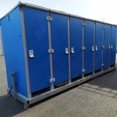 Toilettes sèches mutualisées en stockage à la ressourcerie cutlturelle